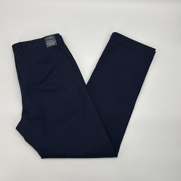 J Crew Factory Straight-fit TruTemp365® navy chino pant size 35x32 NWT BZ231 - Picture 5 of 16